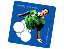 Football beer mat Footballer Beer Mat
