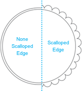 Optional Scalloped Edge